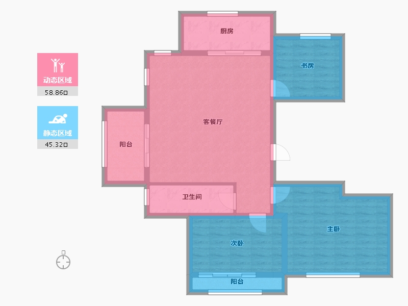 山东省-济宁市-绿城·诚园-93.79-户型库-动静分区