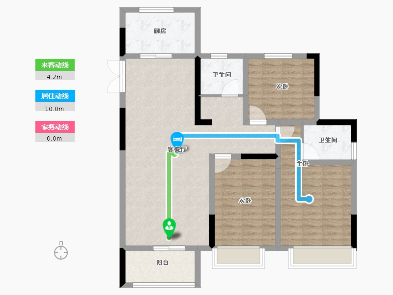 河南省-商丘市-恒坤·金御府-95.99-户型库-动静线