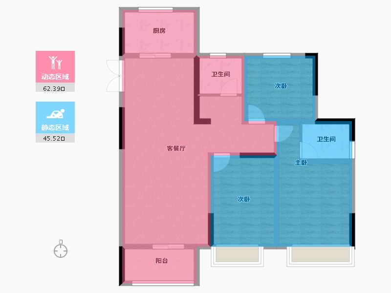 河南省-商丘市-恒坤·金御府-95.99-户型库-动静分区