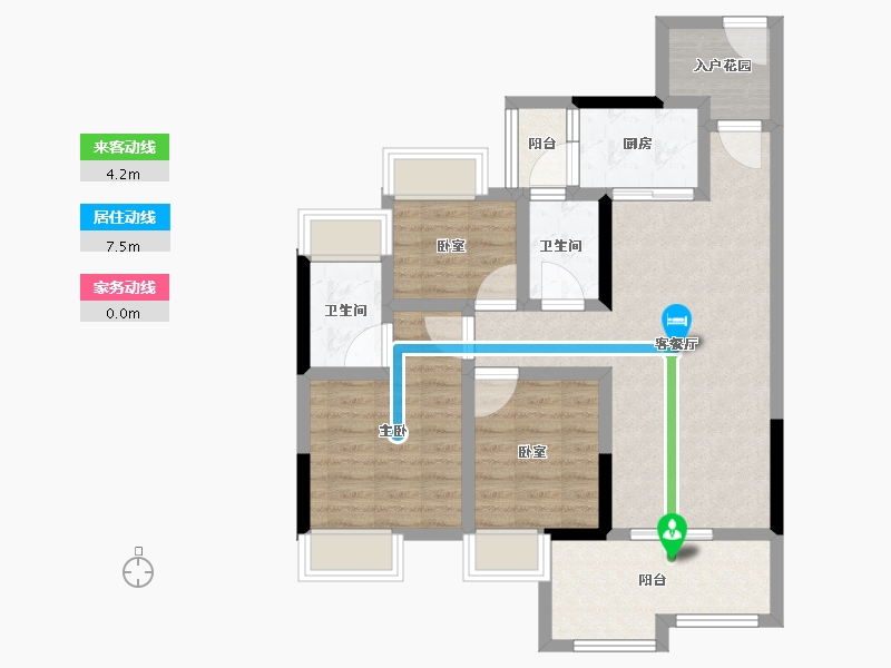 广东省-广州市-华海西福蓝湾-78.41-户型库-动静线