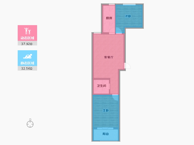 河北省-秦皇岛市-在水一方-62.90-户型库-动静分区