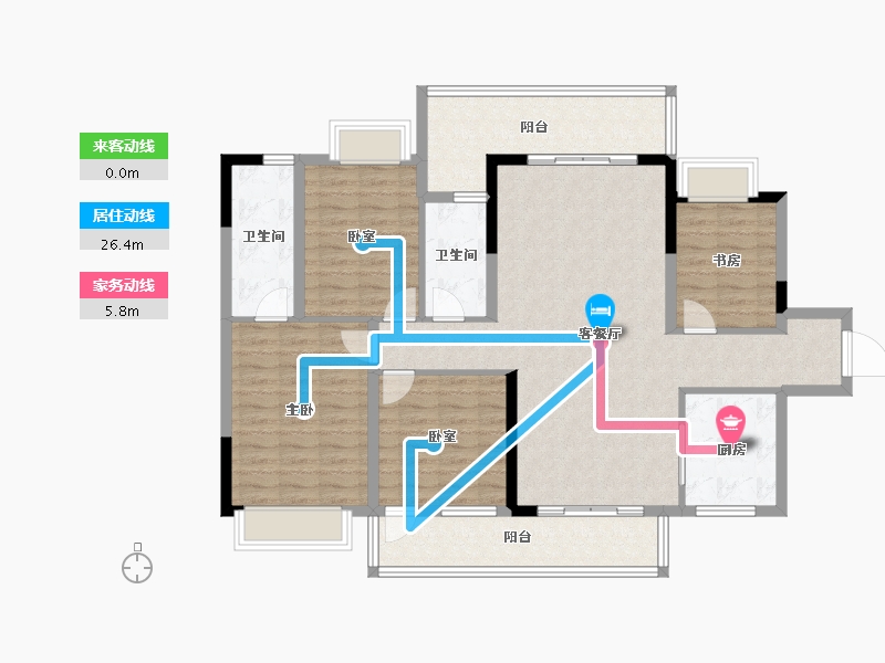 广西壮族自治区-贺州市-星都2期悦山府-124.53-户型库-动静线