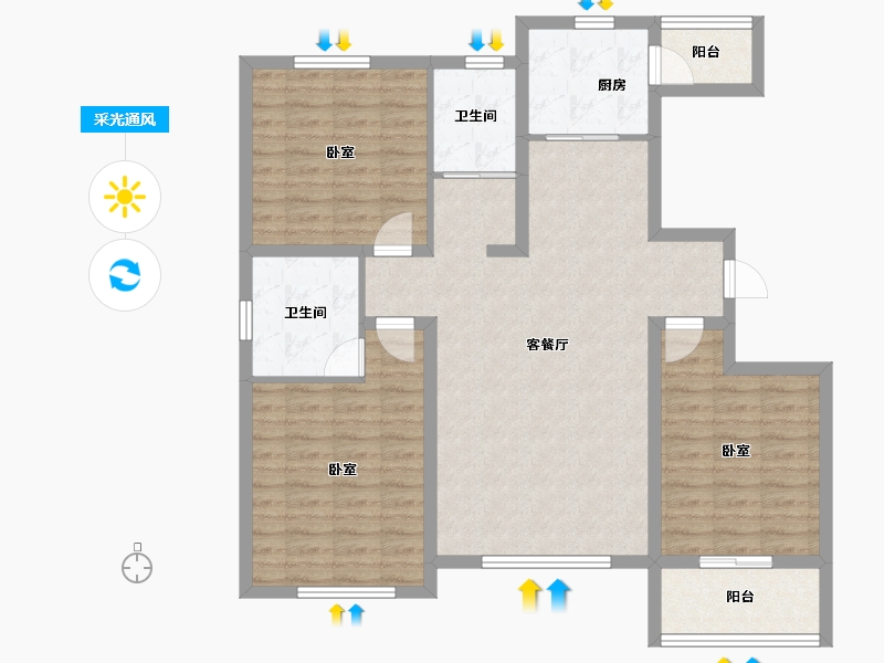 山东省-潍坊市-北斗山河城-103.21-户型库-采光通风