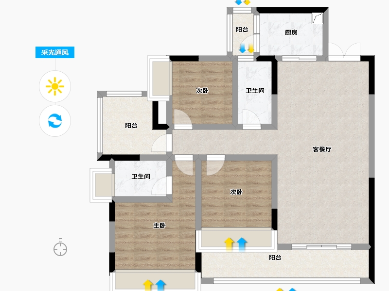 贵州省-黔西南布依族苗族自治州-星程湾-120.00-户型库-采光通风