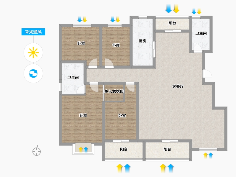 山东省-潍坊市-北斗山河城-149.57-户型库-采光通风