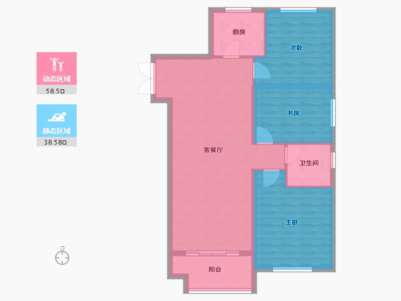 山东省-临沂市-房源南湖尚城-88.00-户型库-动静分区