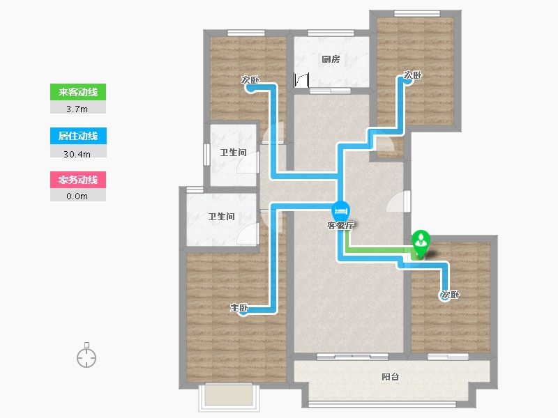 陕西省-西安市-大华锦绣前城-138.00-户型库-动静线