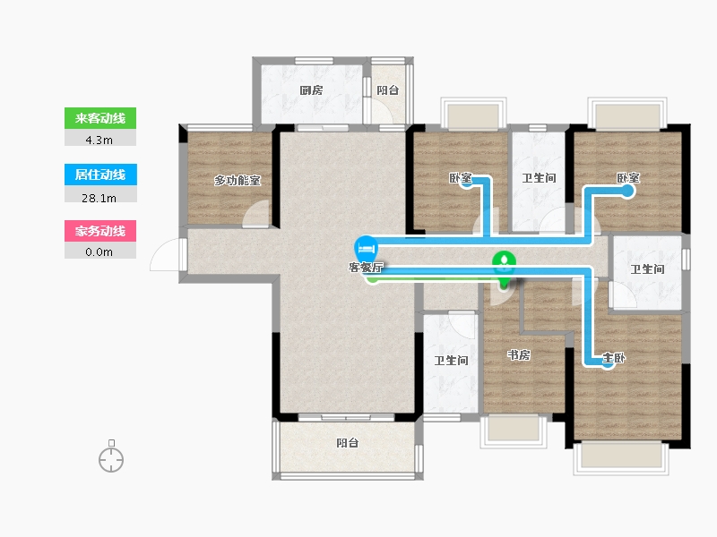 江西省-赣州市-云星·公园大第-134.40-户型库-动静线