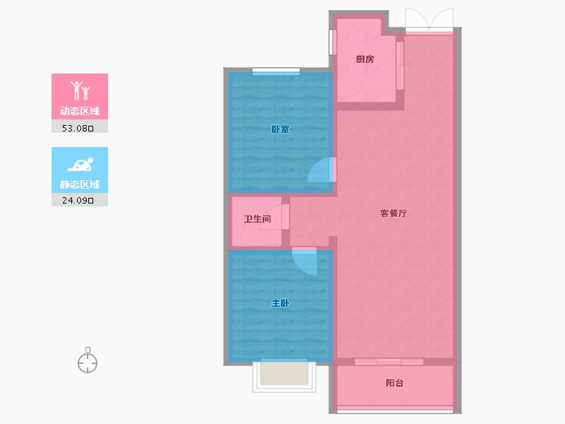 甘肃省-平凉市-兴盛茗馨佳园-68.78-户型库-动静分区