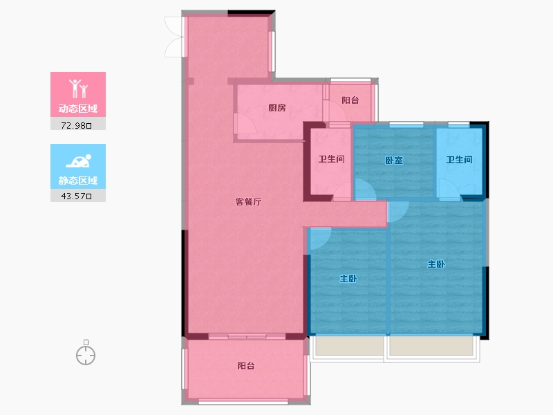 广东省-清远市-星荟天城-105.33-户型库-动静分区