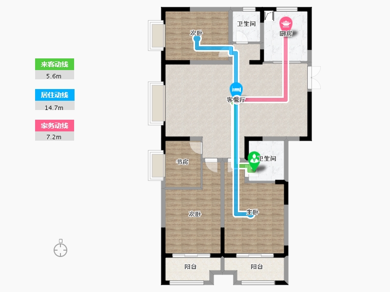 山东省-潍坊市-欧洲小镇-136.00-户型库-动静线