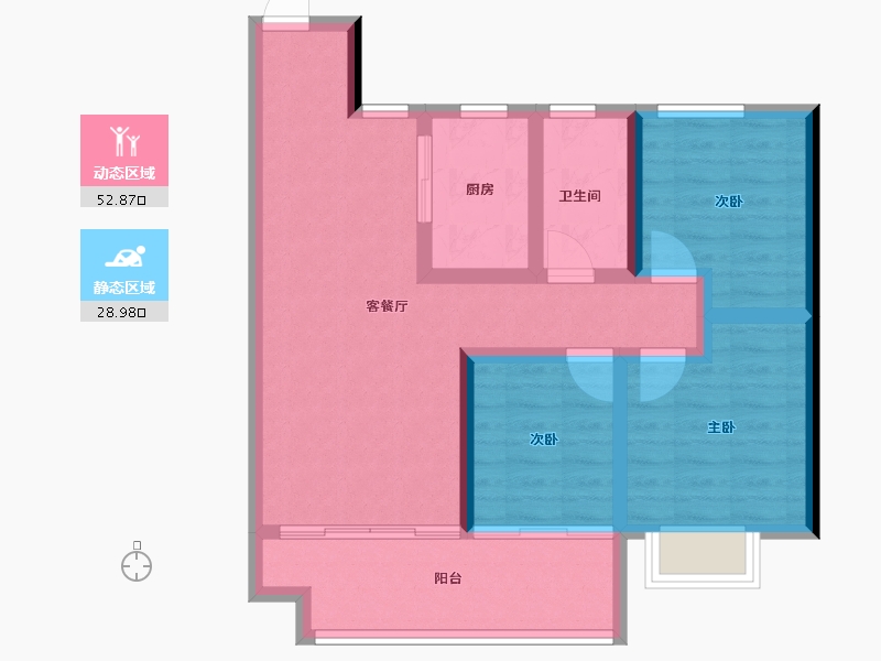 安徽省-宿州市-万成·桂花园-72.21-户型库-动静分区