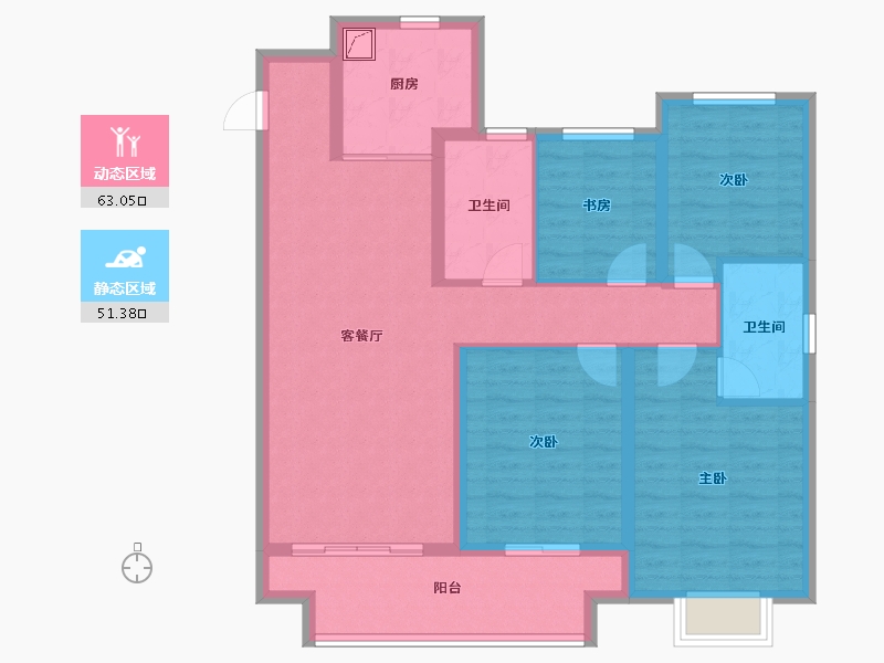 江西省-上饶市-金科奥园·铂悦都会-102.01-户型库-动静分区