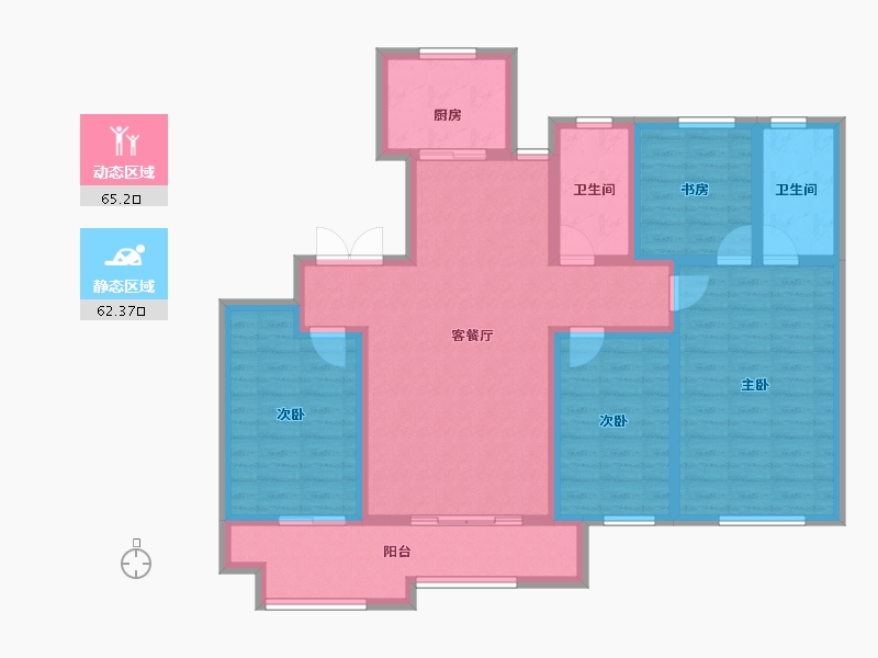 山东省-济宁市-翡翠名郡-113.60-户型库-动静分区