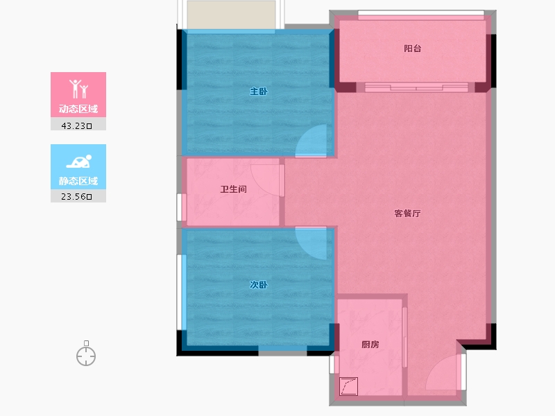 贵州省-黔南布依族苗族自治州-三英·翡翠湾-60.38-户型库-动静分区