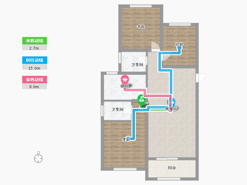 山东省-泰安市-东岳广场-97.06-户型库-动静线