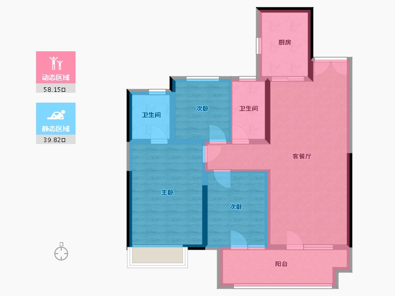 山东省-日照市-吾悦华府-92.87-户型库-动静分区