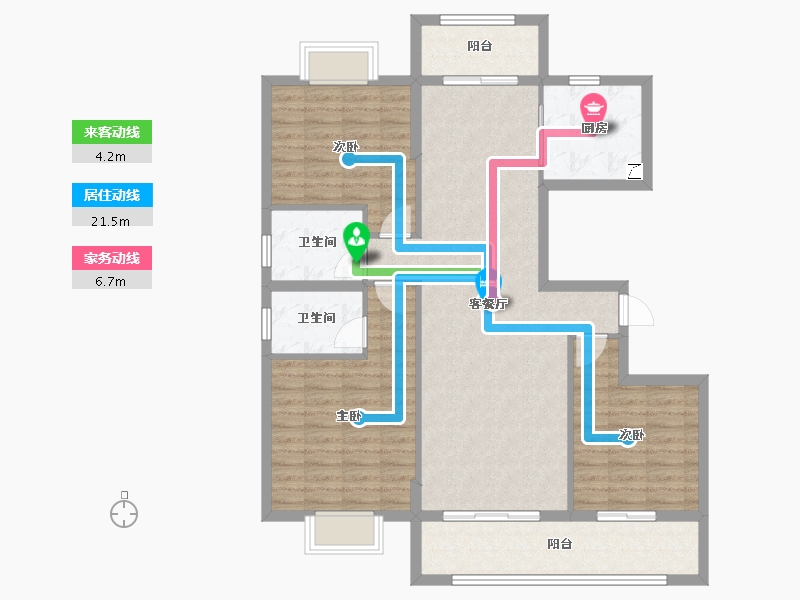 山东省-菏泽市-富邦历山湾​-106.40-户型库-动静线