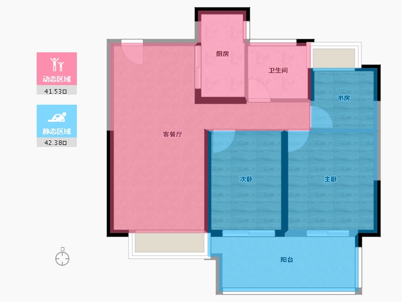 安徽省-阜阳市-罍街堂前樾-75.20-户型库-动静分区