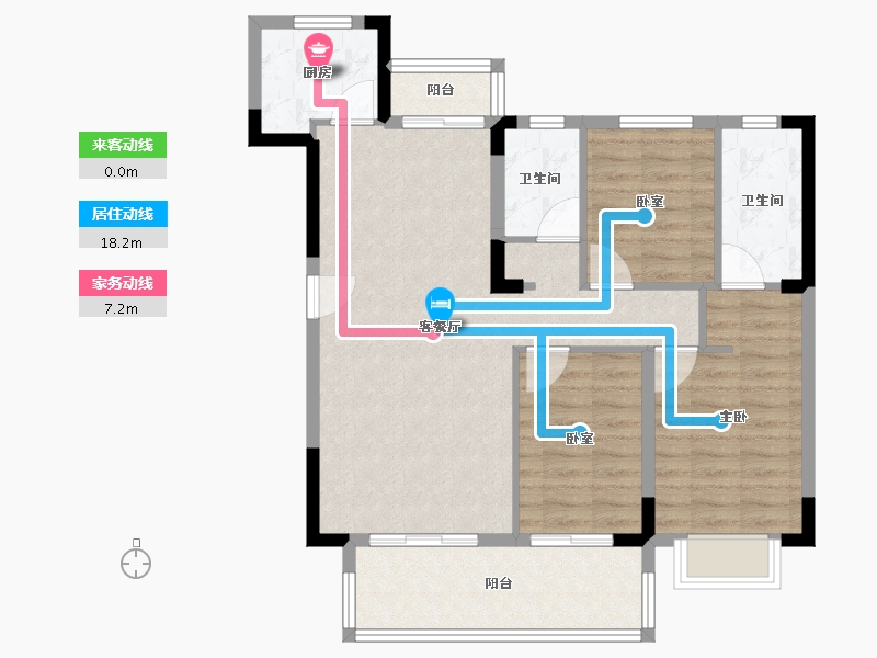 福建省-莆田市-保利城湖心岛Ⅱ-88.10-户型库-动静线