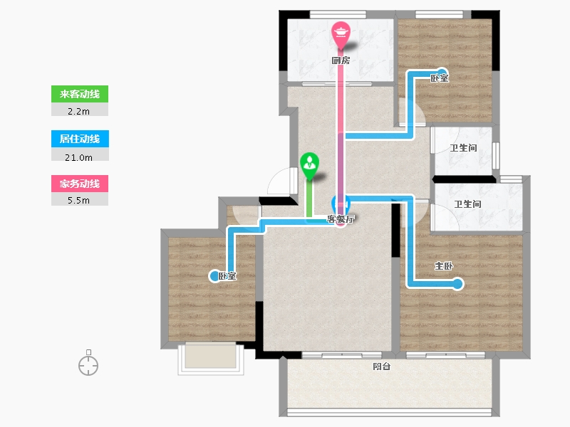 河南省-濮阳市-冶都玖號院一期-97.60-户型库-动静线