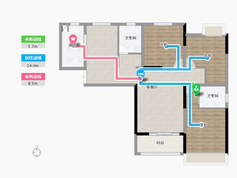 江苏省-连云港市-新海岸·熙墅湾-101.78-户型库-动静线