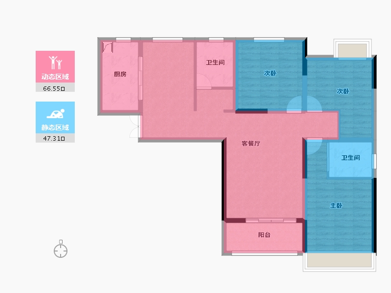 江苏省-连云港市-新海岸·熙墅湾-101.78-户型库-动静分区