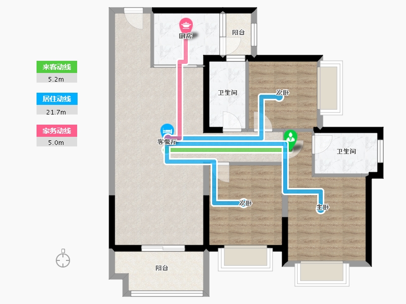 广东省-梅州市-梅州客天下花浸里-92.86-户型库-动静线