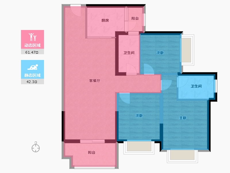 广东省-梅州市-梅州客天下花浸里-92.86-户型库-动静分区