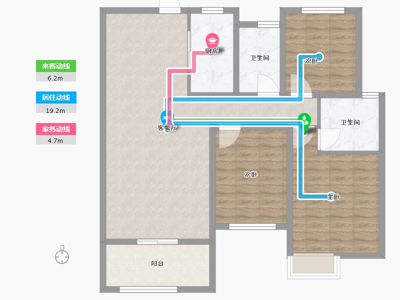 山东省-菏泽市-恒正福门里-102.00-户型库-动静线