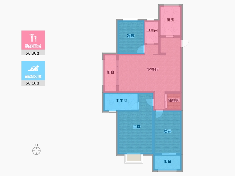 江苏省-连云港市-韵湖澜湾-100.01-户型库-动静分区