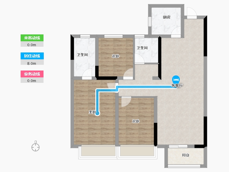 河南省-商丘市-恒坤·金御府-88.00-户型库-动静线