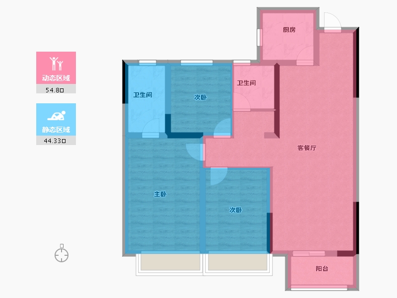 河南省-商丘市-恒坤·金御府-88.00-户型库-动静分区