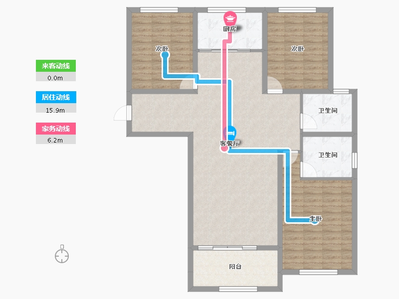 山东省-济宁市-水岸雅居-116.89-户型库-动静线