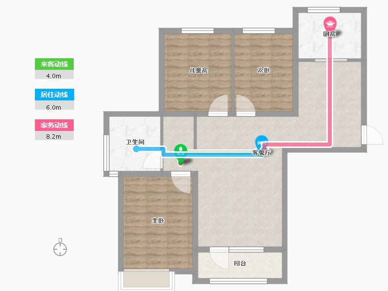 河北省-秦皇岛市-金梦海湾柒号香堤澜庭-91.58-户型库-动静线