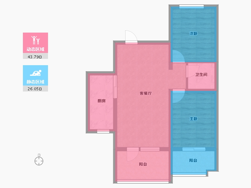 河北省-秦皇岛市-在水一方-61.63-户型库-动静分区