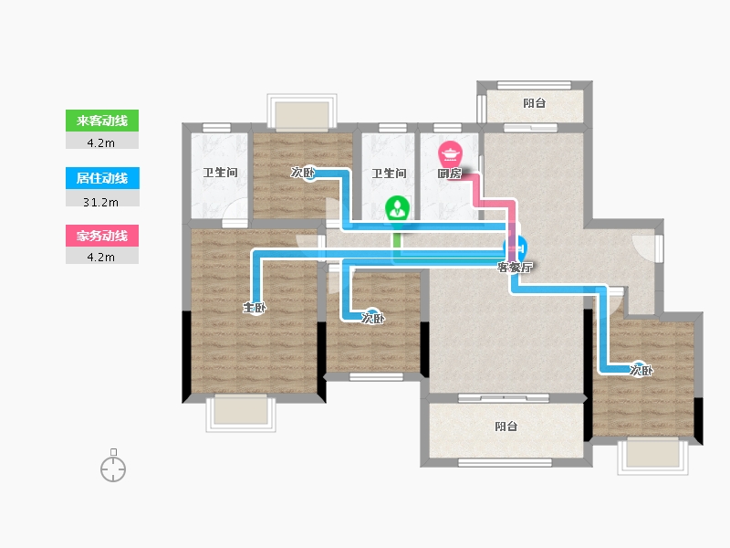 湖北省-黄冈市-国鼎首府·万得天地-108.00-户型库-动静线