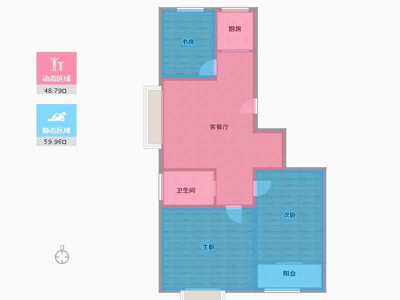 山东省-潍坊市-九州方园国际-98.38-户型库-动静分区