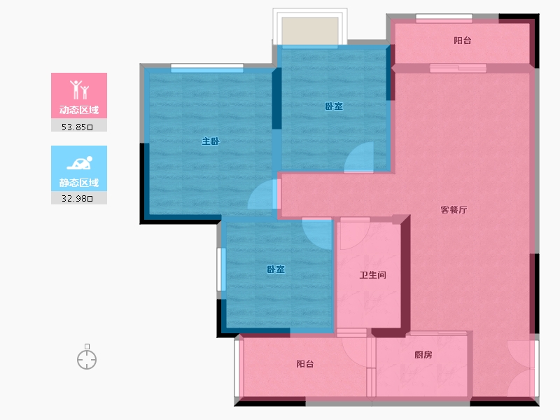 四川省-广元市-和成原著-77.24-户型库-动静分区