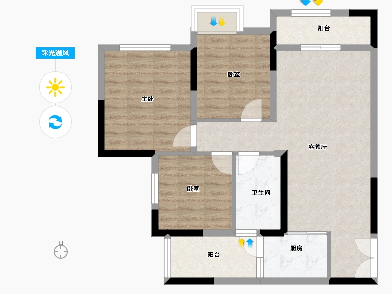 四川省-广元市-和成原著-77.24-户型库-采光通风