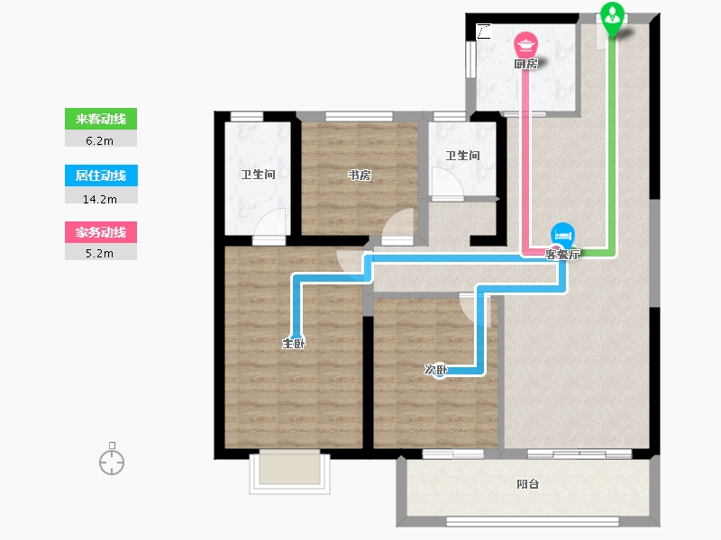 江苏省-连云港市-香江悦湖春天·商业-96.80-户型库-动静线