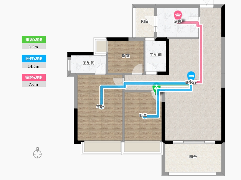 广东省-清远市-星荟天城-101.87-户型库-动静线