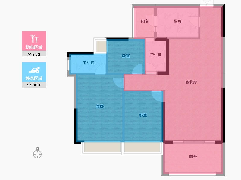 广东省-清远市-星荟天城-101.87-户型库-动静分区