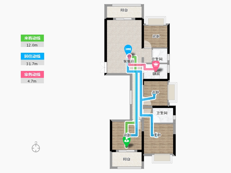 福建省-福州市-中铁城江督府-94.89-户型库-动静线