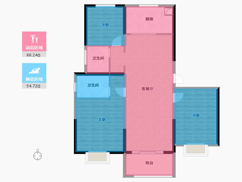 山东省-菏泽市-龙郡华府-109.27-户型库-动静分区