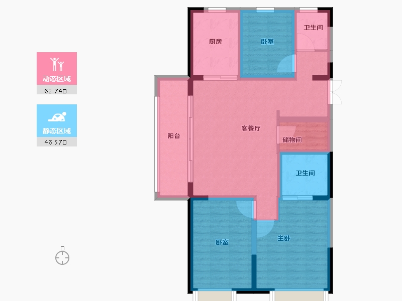 河北省-邯郸市-荣盛君兰苑-97.61-户型库-动静分区