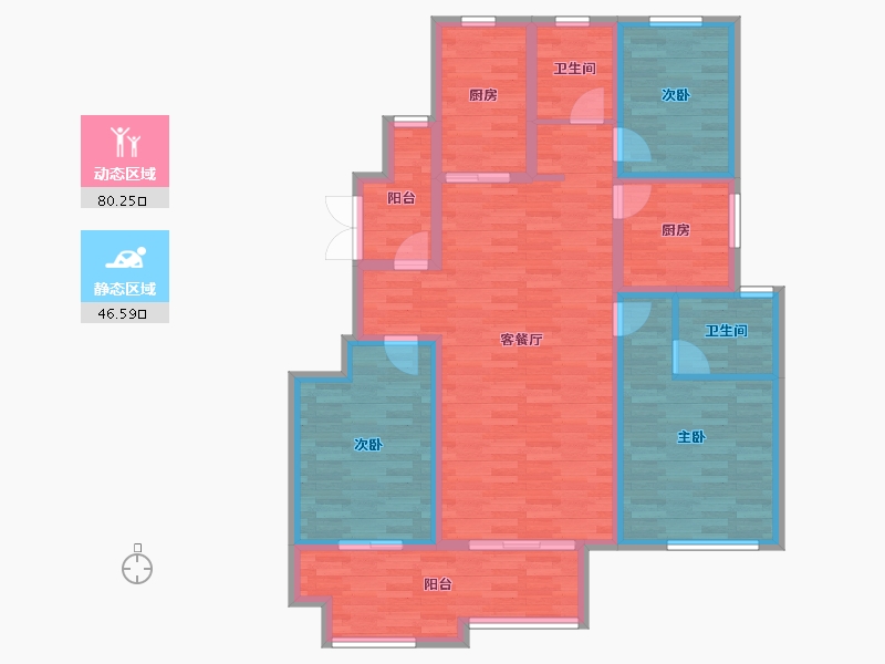 山东省-济宁市-翡翠名郡-113.12-户型库-动静分区