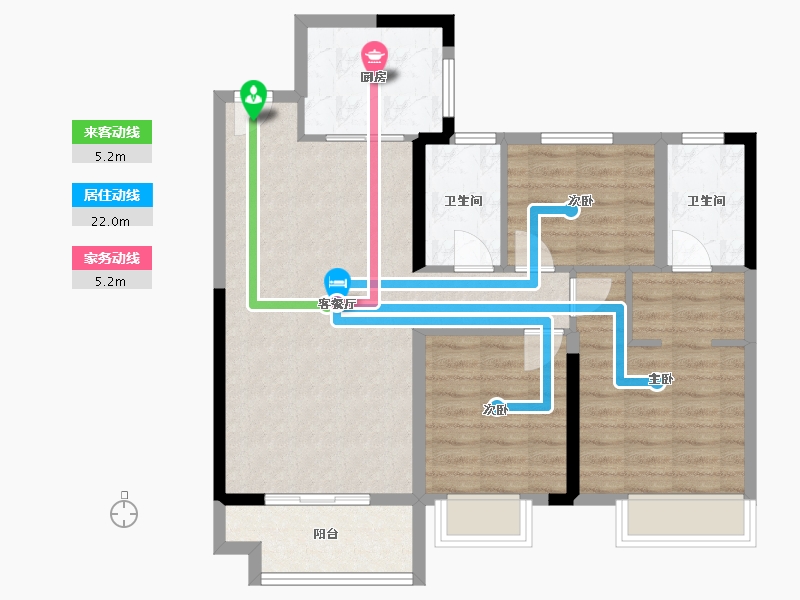 湖北省-黄石市-大冶·中梁首府-83.67-户型库-动静线