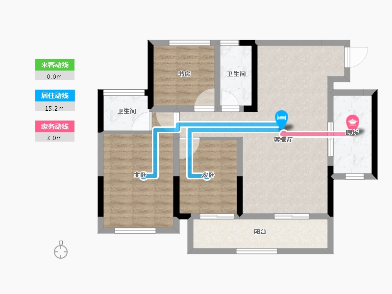 四川省-内江市-西城世家-80.03-户型库-动静线