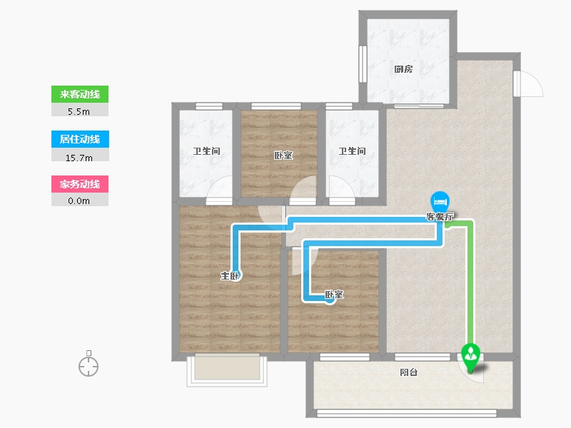 山东省-济宁市-保利时光印象-98.40-户型库-动静线